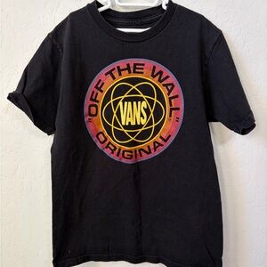 Vans Kids Black Tee with Colorful Logo